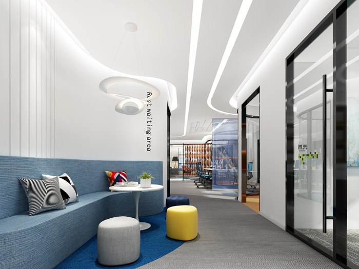 醫(yī)療公司辦公室接待區(qū)裝修設(shè)計效果圖