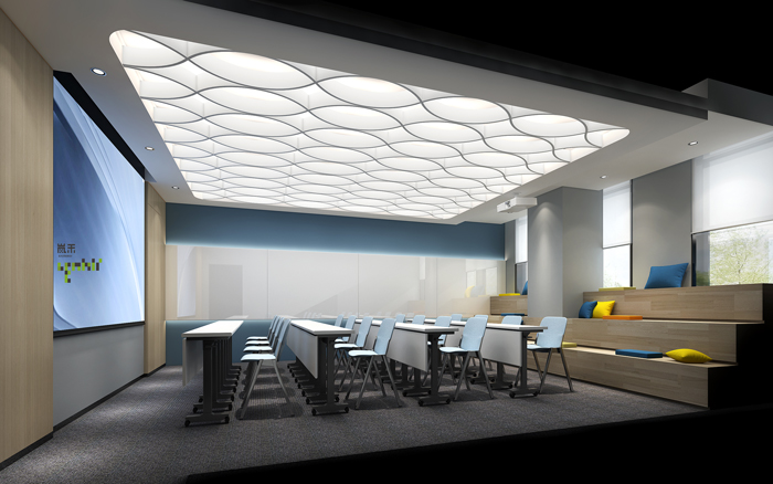 醫(yī)療公司辦公室培訓(xùn)室裝修設(shè)計效果圖