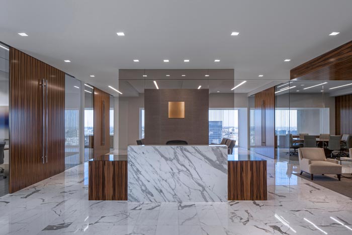 金融服務(wù)公司辦公室前臺裝修設(shè)計效果圖