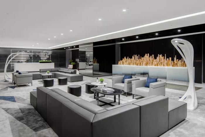 3000平方辦公樓接待區(qū)設(shè)計(jì)方案