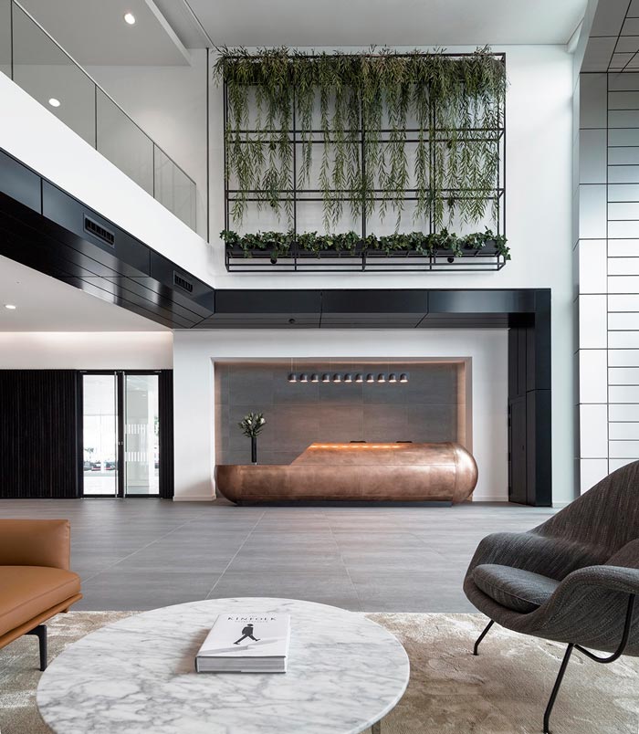 夾層樓辦公室前臺(tái)裝修設(shè)計(jì)效果圖