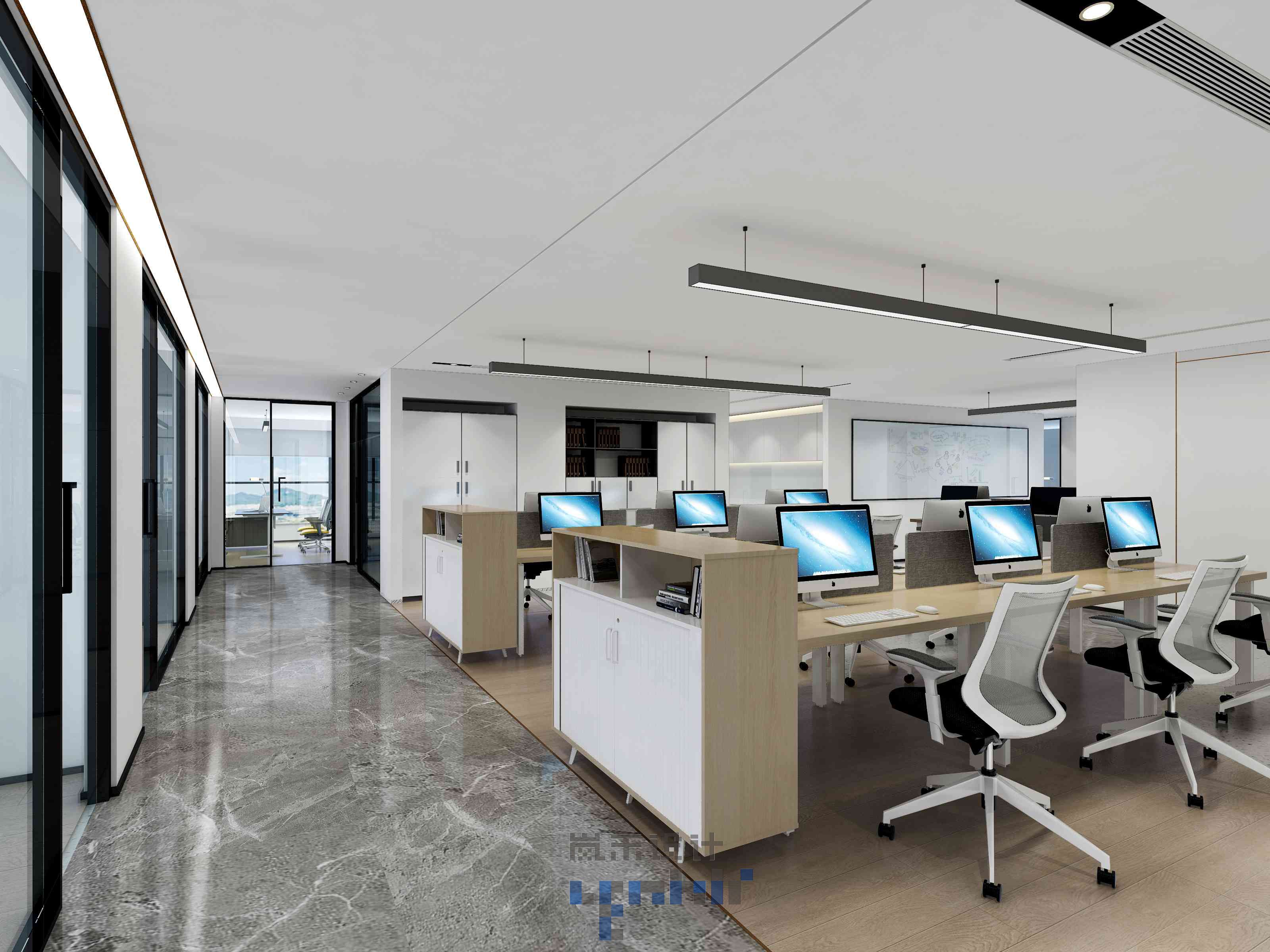 辦公區(qū)域效果圖